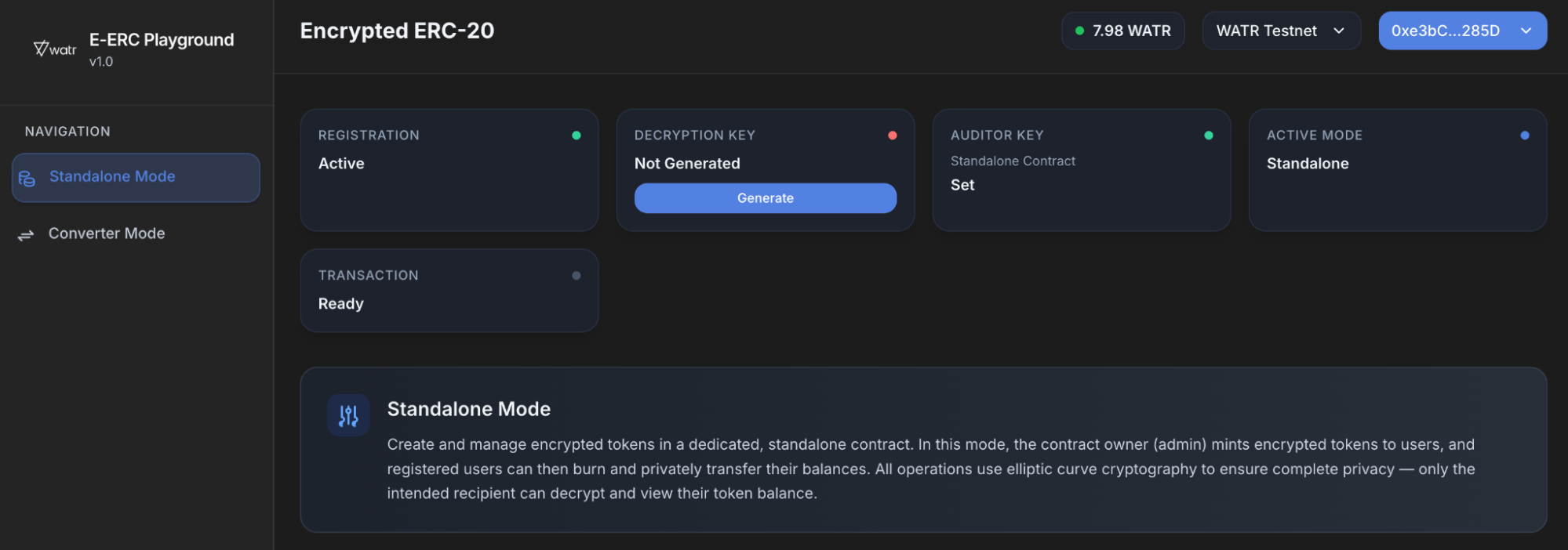 Auditor Key for Standalone Mode